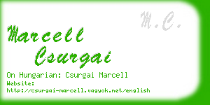 marcell csurgai business card